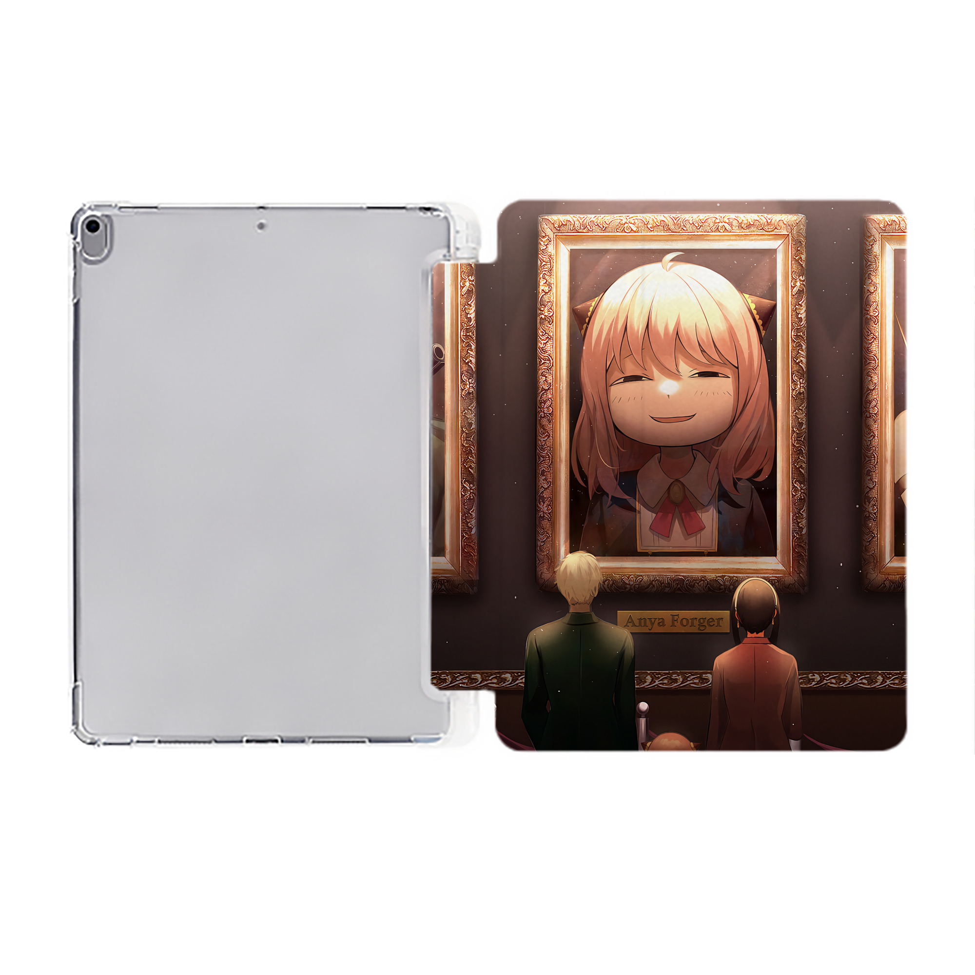 （画像用） SPY×FAMILY间谍家家酒 IPad ケース ペン収納付き 三つ折りスタンド PUレザー×シリコン 対応機種9.5/10.5/10.9インチ